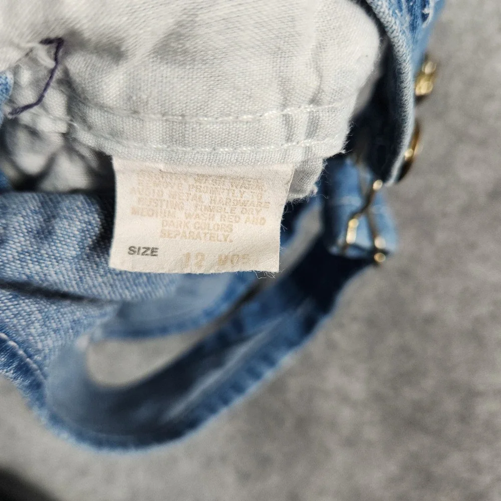 OshKosh B'gosh Denim Overalls Kids 12 Mos Blue Vintage Vestbak Union Made